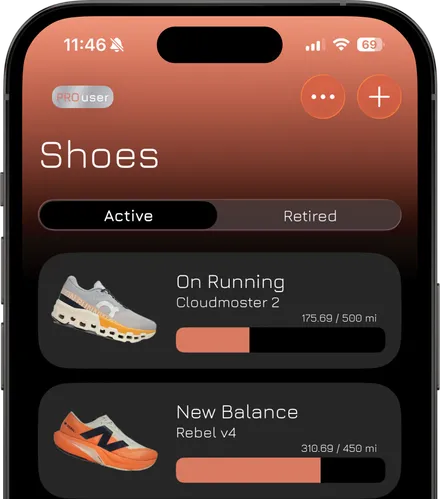 SHOOZ dark mode app interface preview